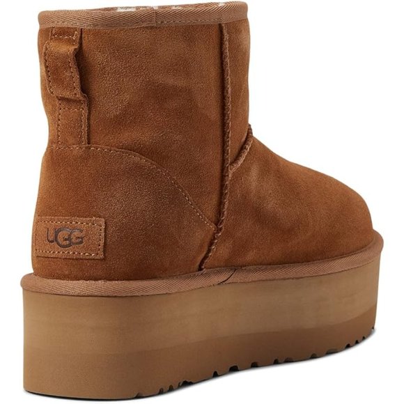 UGG $170 Classic Mini Platform Chestnut Sz 11 NIB! - Picture 2 of 6